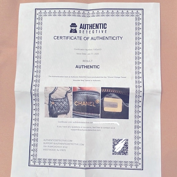 ⛔️SOLD⛔️ CHANEL Vintage '89-'91 RARE Quilted Tassel Shoulder Bag with COA - Picture 15 of 15